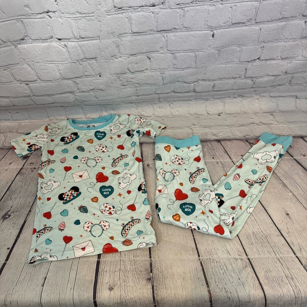 Magical Mamas Valentine Mickey Boy's Bamboo 2 Piece Set